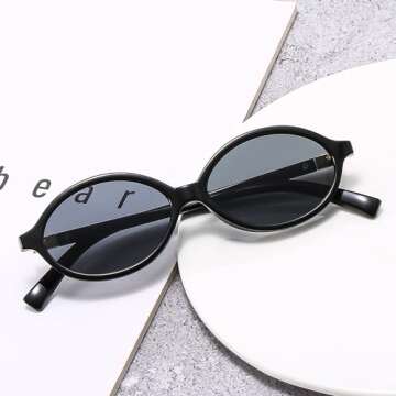Teumire Retro Oval Sunglasses Stylish UV Protection