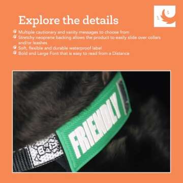 Canine Friendly Bark Notes Patch for Collar or Leash - Training & Safety