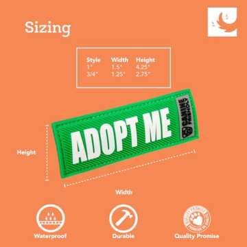 Canine Friendly Bark Notes Patch for Collars - 3/4"