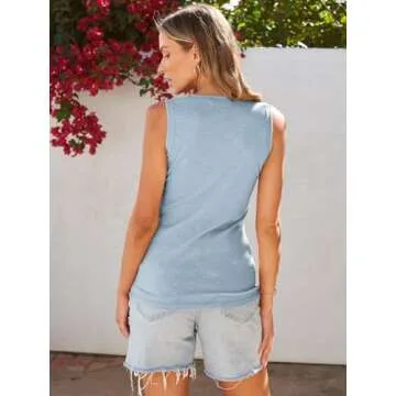 Kissfix Summer Casual Women’s Henley Tank Top