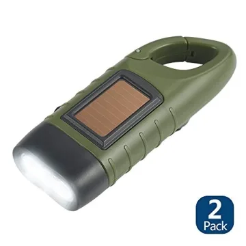 Simpeak Hand Crank Solar Flashlight - Emergency LED Torch