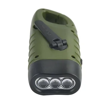 Simpeak Hand Crank Solar Flashlight - Emergency LED Torch