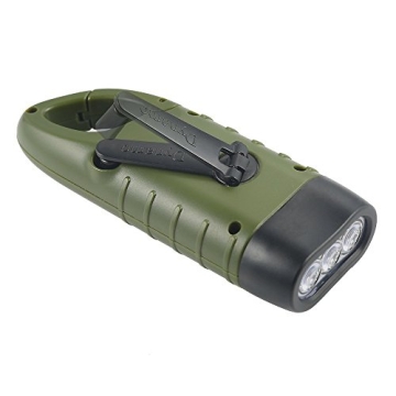 Simpeak Hand Crank Solar Flashlight - Emergency LED Torch