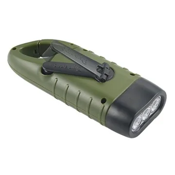 Simpeak Hand Crank Solar Flashlight - Emergency LED Torch