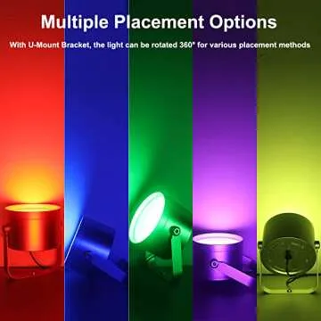 LUXCEO RGB LED Video Light, 10W Video Lighting with Remote Control, Dimmable Photography Light with Full Colors, Music Sync, 10 Scene Modes, Background Light for Photography, Video Shooting