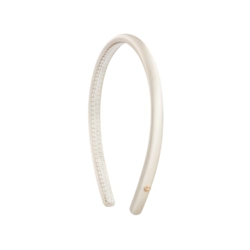 EVITA PERONI Luxurious Silk Headband - Comfortable, Non-Slip Design for Women in Champagne Gold