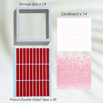 LIGHT RAIN Press on Nail Packaging Box, 3D Nail Storage Organizer and Display Holder Set, 4.3x4.3x0....