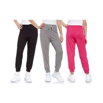 Sweet Hearts Girls' Jogger Pants - 3 Pack Soft Athletic Wear