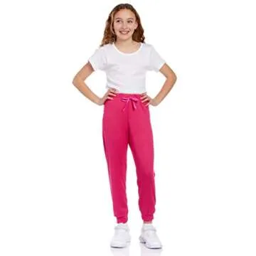 Sweet Hearts Girls' Jogger Pants - 3 Pack Soft Athletic Wear