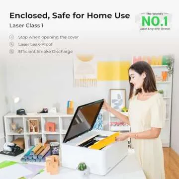 xTool M1 10W laser engraver with RA2Pro, 3-in-1 laser engraving, laser cutting, blade cutting, supports processing glass, spheres, cylindrical objects, etc., suitable for wood and metal, laser class I