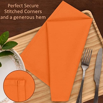 Ruvanti Cloth Napkins Set of 12 - Soft and Durable for Parties