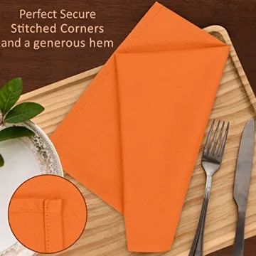 Ruvanti Cloth Napkins Set of 12 - Soft and Durable for Parties