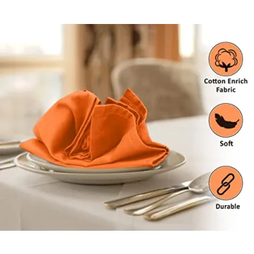 Ruvanti Cloth Napkins Set of 12 - Soft and Durable for Parties
