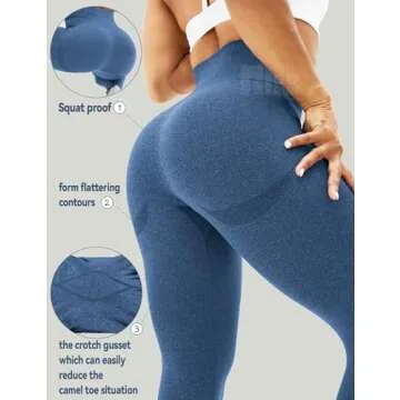HIGORUN Seamless Leggings High Waist Workout Gym Yoga Pants