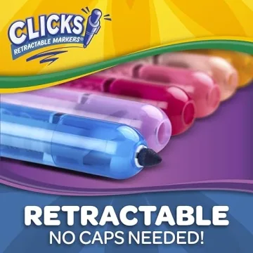 Crayola Clicks Retractable Markers - Vibrant 10ct Set