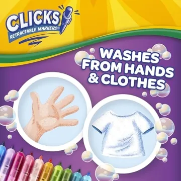 Crayola Clicks Retractable Markers - Vibrant 10ct Set