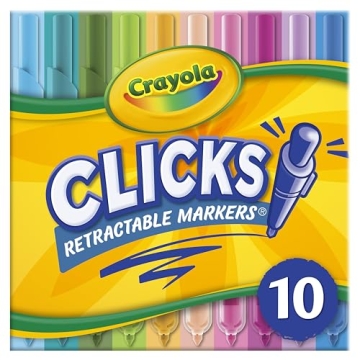Crayola Clicks Retractable Markers - Vibrant 10ct Set