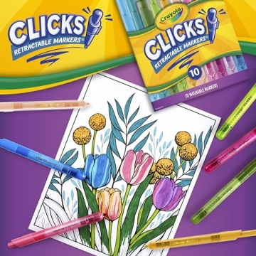 Crayola Clicks Retractable Markers - Vibrant 10ct Set