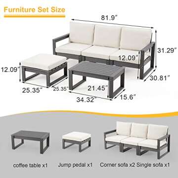 YOLENY 3-Piece Outdoor Patio Furniture Set for Stylish Comfort