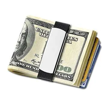 GRAND BAND Deluxe Money Band, Stainless Steel, The Rubber Money Band, Minimalist Wallet (NO ENGRAVIN...