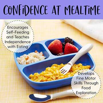 ECR4Kids My First Meal Pal Divided Plate Set - 3-Pack