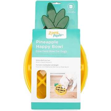 ZippyPaws Happy Bowl - Interactive Slow Feeder for Dogs