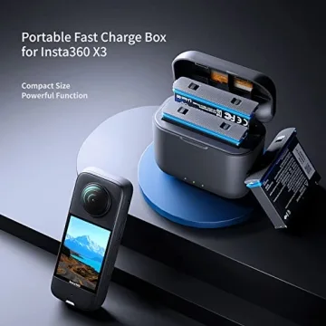 Fast Battery Charger Hub for Insta360 X3 with Micro SD Slots