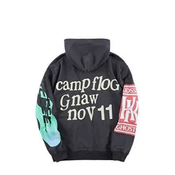 Chainsaw Man Men's Hoodies Lucky Me I See Ghosts Graphic Athletic Sportswear Cotton Oversized Pullover Hooded Sweatshirt