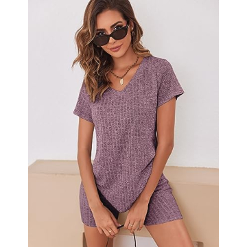 Ekouaer Biker Short Sets Chic Women 2 Piece Outfits