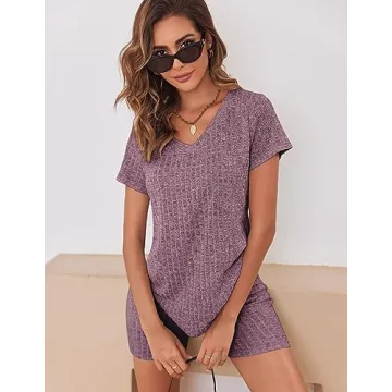 Ekouaer Biker Short Sets Chic Women 2 Piece Outfits