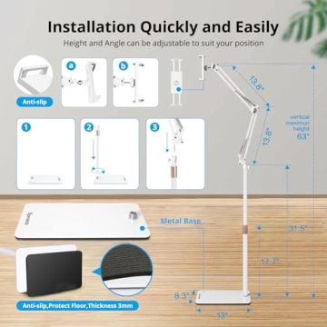 Spessn Tablet Floor Stand - Adjustable for Ultimate Comfort