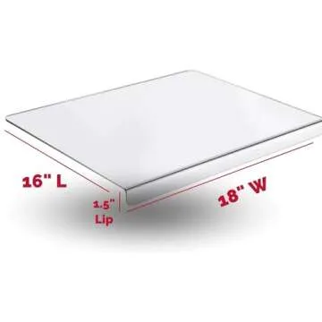 Jumbl Clear Acrylic Non-Slip Cutting Board with Counter Lip, Extra Large Size 16" x 18" for Countert...