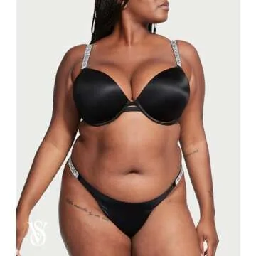 Victoria's Secret Women's Thong Underwear, Women's Panties, Very Sexy Collection Black (M)