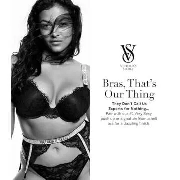 Victoria's Secret Women's Thong Underwear, Women's Panties, Very Sexy Collection Black (M)
