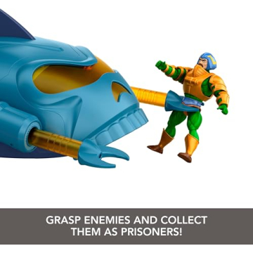 Masters of the Universe Origins Collector Vehicle Playset with Grip & Claw Accessories, Toy Car Fits 3 Motu 5.5-inch Action Figures