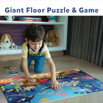 Skillmatics Floor Puzzle & Game - Piece & Play Underwater Animals, Jigsaw & Toddler Puzzles, Educati...