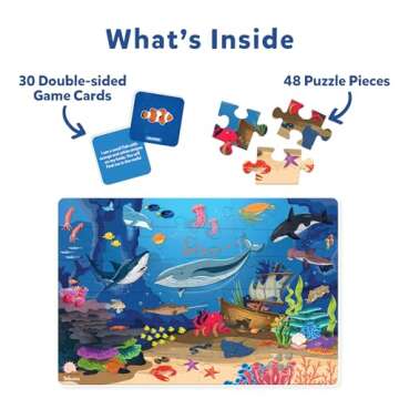Skillmatics Floor Puzzle & Game - Piece & Play Underwater Animals, Jigsaw & Toddler Puzzles, Educational Toy, Gifts for Boys & Girls Ages 3, 4, 5, 6, 7 (48 Pieces, 2 x 3 feet)