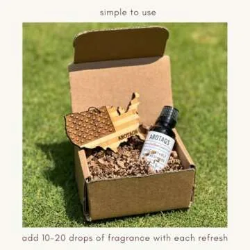 Arotags Car Air Freshener - Reusable Wood Diffuser