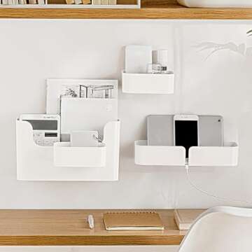 Dalanpa Floating Shelf Wall Mounted Non-Drilling Adhesive Bathroom Organizer Ledge Shelf for Home De...