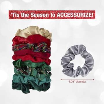 Scunci by Conair 10pk Scrunchie Gift Box - hair ties -teen girl gifts trendy stuff- hair elastics - ...