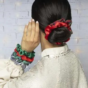 Festive Scunci 10pk Scrunchie Gift Box for All Hair Types