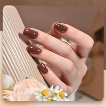 GAOY Brown Gel Nail Polish, 16ml Soak Off Gel Polish, UV Light Cure for Nail Art DIY Manicure at Home, 2088 Amber Brown