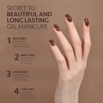 GAOY Brown Gel Nail Polish, 16ml Soak Off Gel Polish, UV Light Cure for Nail Art DIY Manicure at Home, 2088 Amber Brown