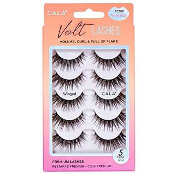 Volt Faux Mink Lashes 5 Pair Set - Winged Elegance for All Occasions