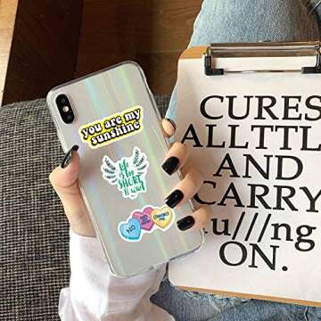 200pcs Inspirational Stickers Pack Vinyl Motivational Stickers for Water Bottle Adults Women Teen Boy Girl, Affirmation Quote Positive Stickers Decals for Laptop Journal Hydroflask Computer Phone Case