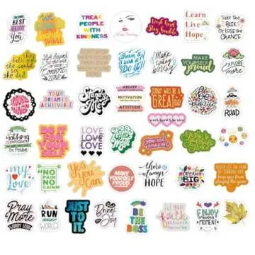 200pcs Inspirational Stickers Pack Vinyl Motivational Stickers for Water Bottle Adults Women Teen Boy Girl, Affirmation Quote Positive Stickers Decals for Laptop Journal Hydroflask Computer Phone Case
