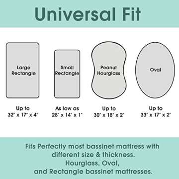 Stretchy Bassinet Sheet Set BROLEX 2 Pack Snug Fitted Cradle Fitted Sheets for Bassinet Pads/Mattress, for Boys Girls,Unisex,Ultra Soft Breathable,Arrow Owl