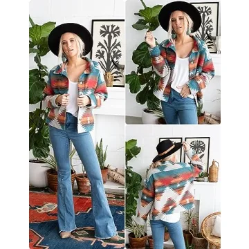 Shop Springrain Aztec Print Shacket Lightweight Stylish Jacket
