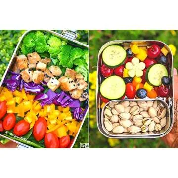 ecozoi Stainless Steel Lunch Box, Leak Proof 1 Tier Eco Metal Bento Box | Bonus Pod And Redesigned Silicone Seal | Sustainable Zero Waste Eco Friendly Food Storage Container