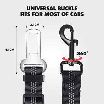 iMBG Dog Seat Belts for Car, Adjustable Nylon Restraint Car Seat Belt for Dog, Strong Dog Car Safety...